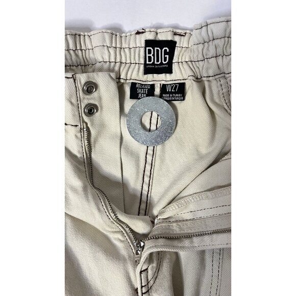 BDG by Urban Outfitters Relaxed Skate Jean womens 27 Beige Baggy Y2K Pocket Jean - Picture 9 of 11